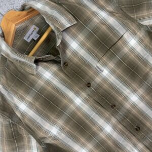 Carhartt Relaxed Fit Button Down Short Sleeve‎ Mens Large Plaid Shirt